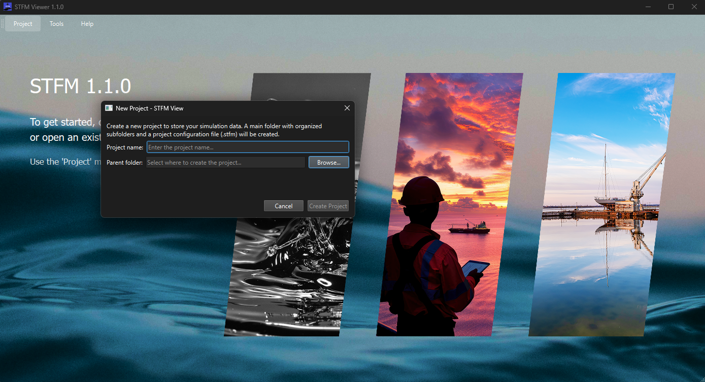 Figure 3: New project creation window