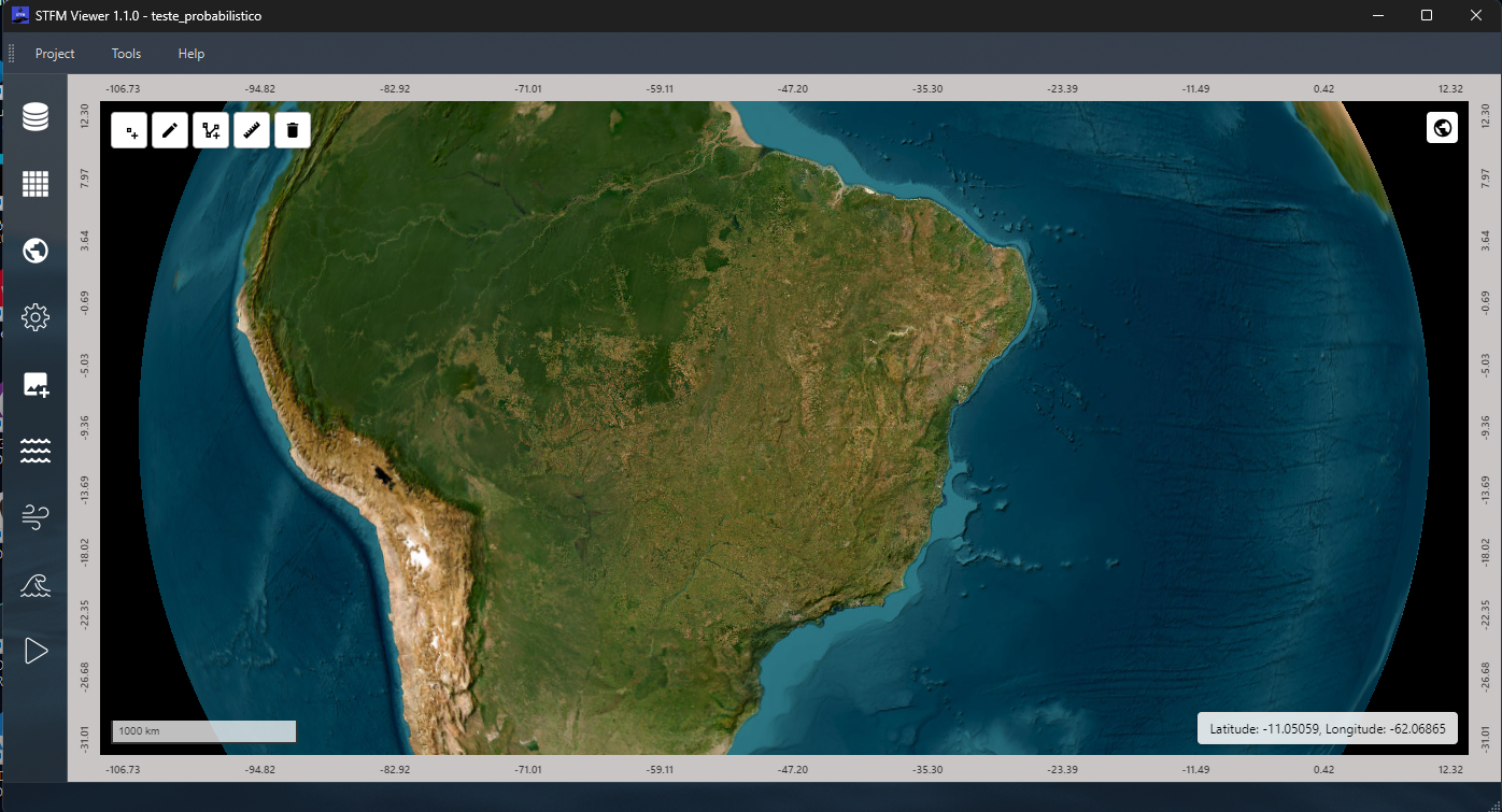 Figure 4: Main interface with map and sidebar