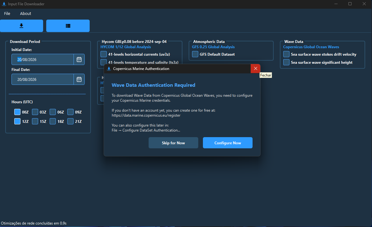 Figure 18: Downloader main screen